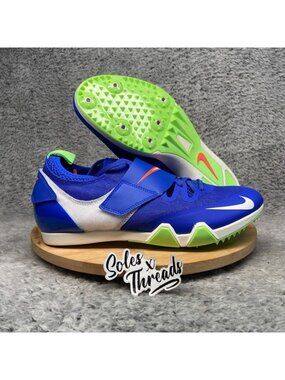 Nike Pole Vault Elite Track Field Jumping Spikes Size 8.5 Men Blue AA1204-400